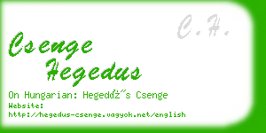 csenge hegedus business card